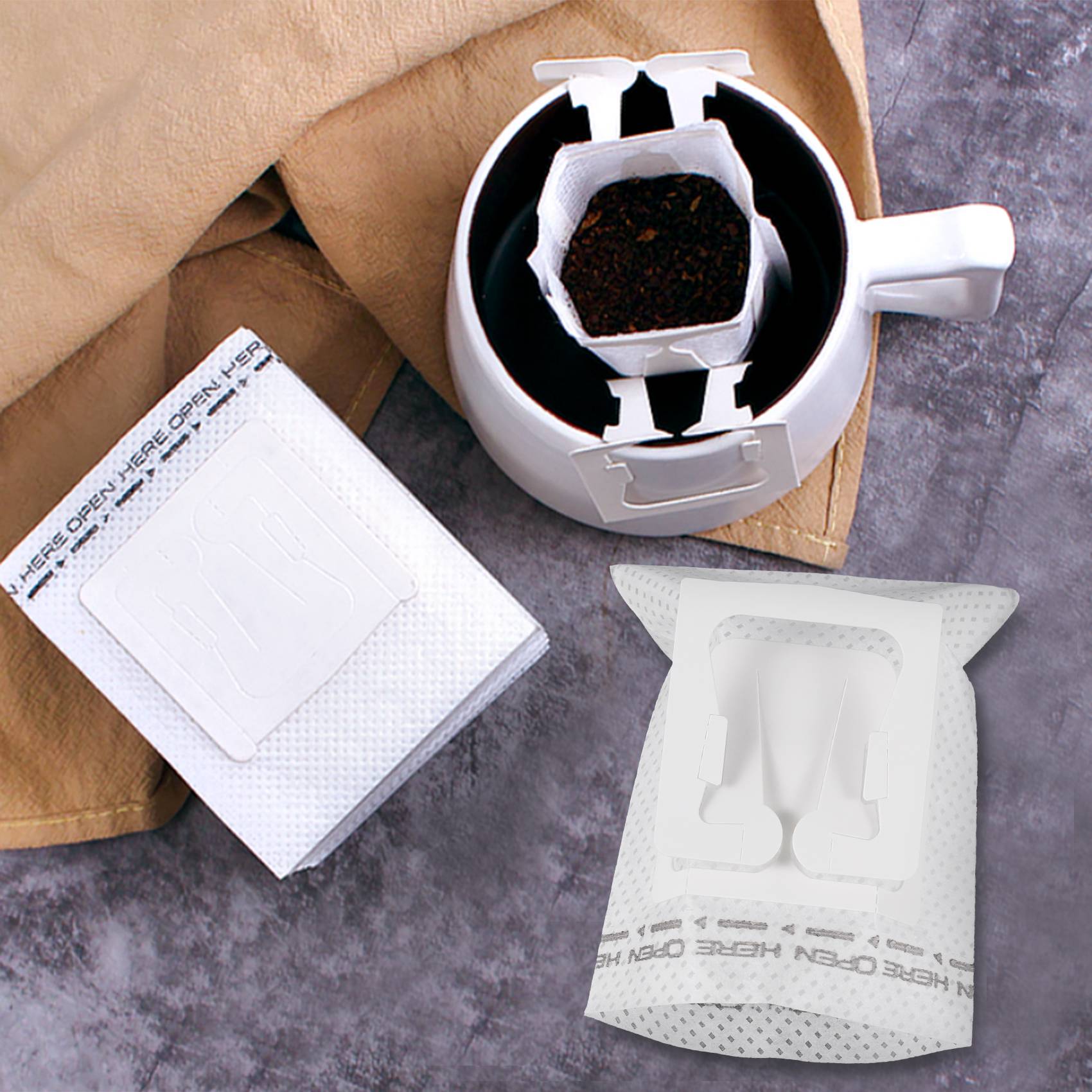 50Pcs / Pack Drip Coffee Filte - Tool Bag recension och pris