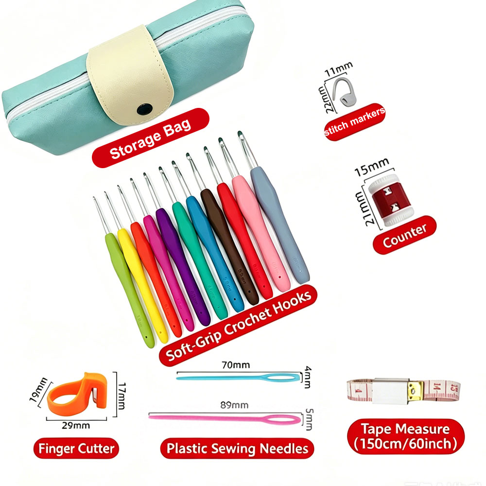 37pcs Crochet Hooks Kits with  - Tool Set recension och pris